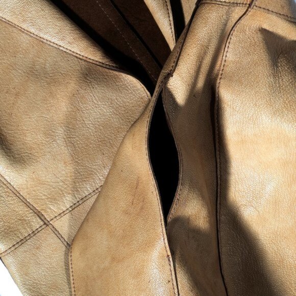 Jean Paul Gaultier Distressed Leather Blazer Jacket US sz 6 - Picture 11 of 15